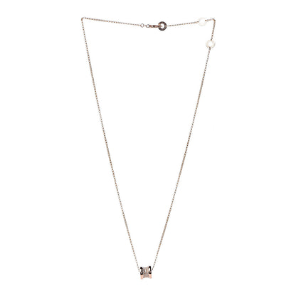 Bulgari 18K Rose Gold Diamond Small B.Zero1 Pave Pendant Necklace 3 of 8