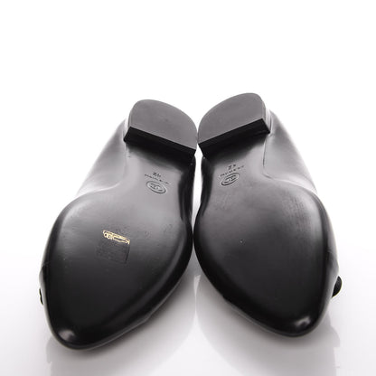 Chanel Lambskin Patent Cap Toe Camellia Ballerina Flats 42 Black 5 of 9