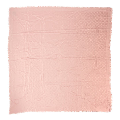 Louis Vuitton Silk Wool Monogram Shawl Rose 2 of 4