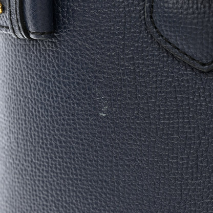 Burberry Derby Calfskin House Check Medium Banner Tote Ink Blue 14 of 15