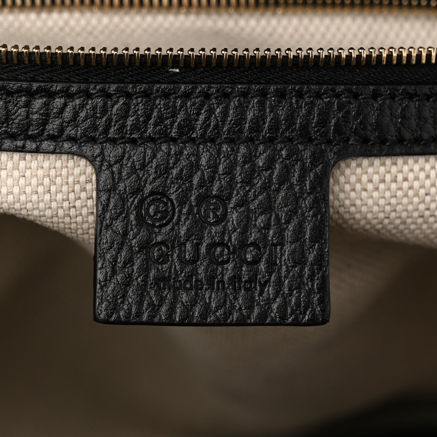 Pebbled Calfskin Large Soho Top Handle Satchel Black