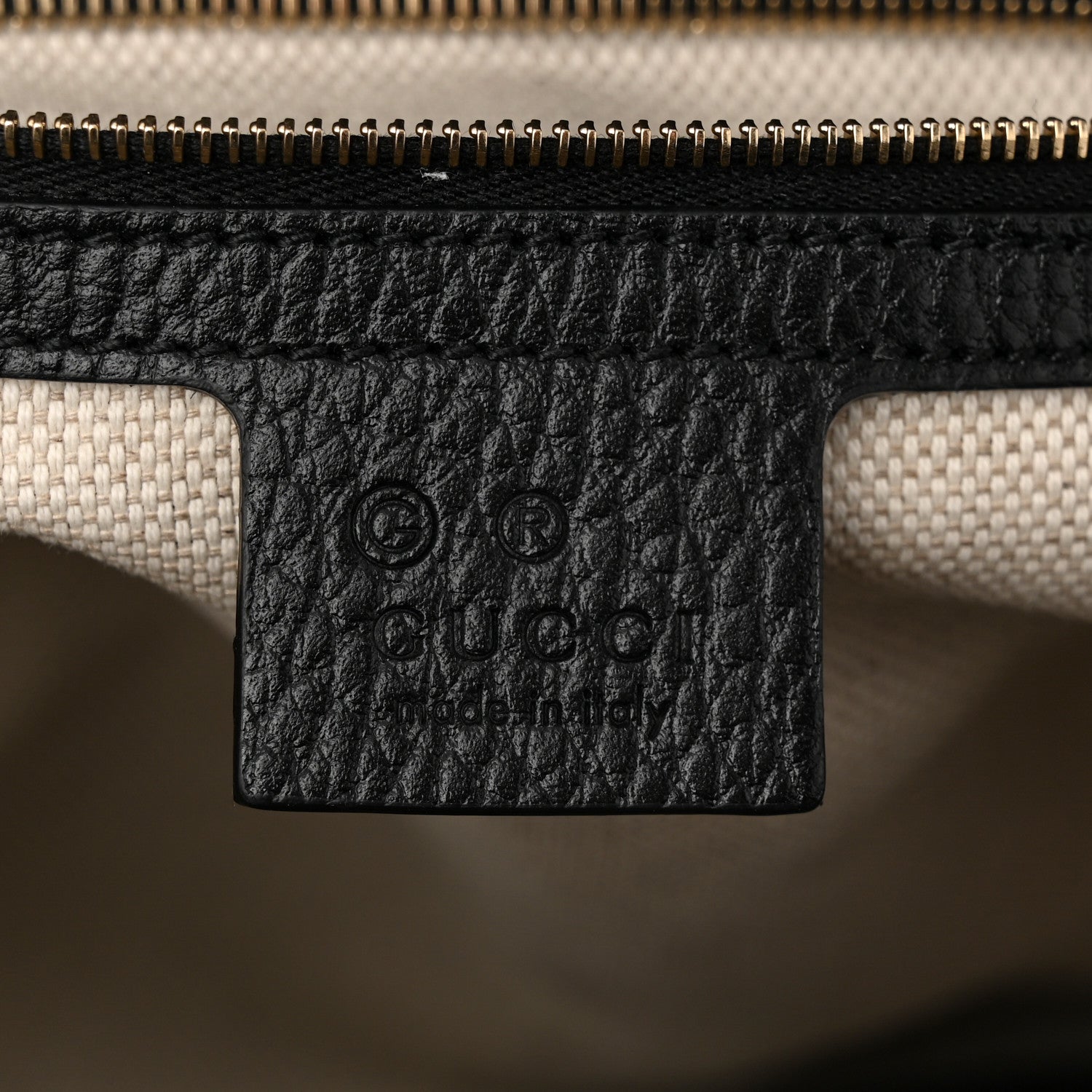 Gucci Pebbled Calfskin Large Soho Top Handle Satchel Black 6 of 10