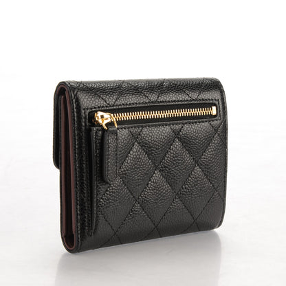 Chanel Caviar Quilted Compact Flap Wallet Black 3 of 9