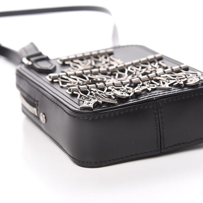Louis Vuitton Calfskin Flower Charms Danube Messenger Black 8 of 10