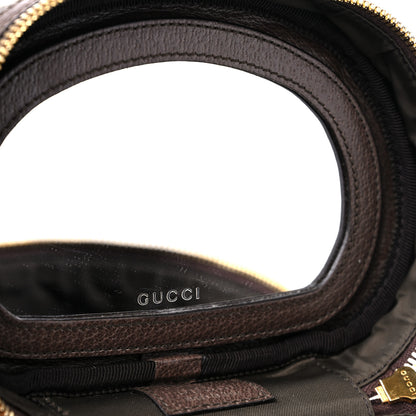 Gucci GG Supreme Monogram Textured Calfskin Web Ophidia Vanity Cosmetic Case Beige Ebony New Acero 7 of 9