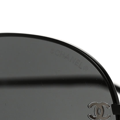 Chanel Metal Aviator CC Sunglasses 4189-T-Q Black 7 of 7