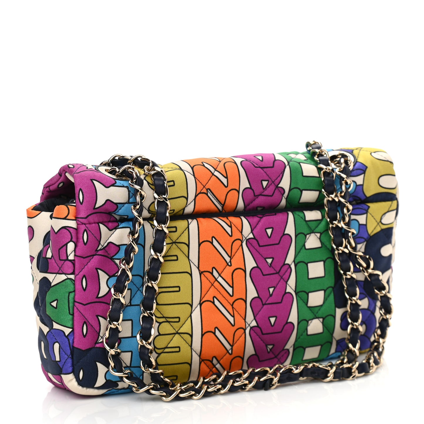 Printed Silk CC Small Single Flap Multicolor