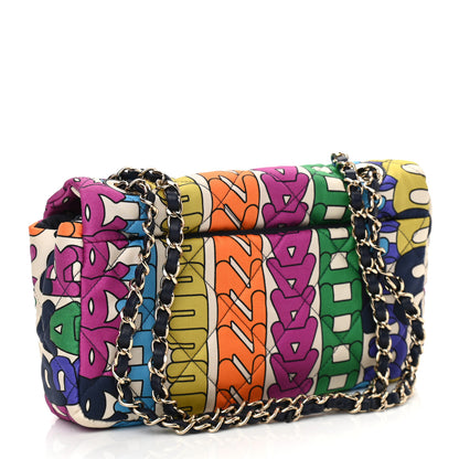 Chanel Printed Silk CC Small Single Flap Multicolor 3 of 11