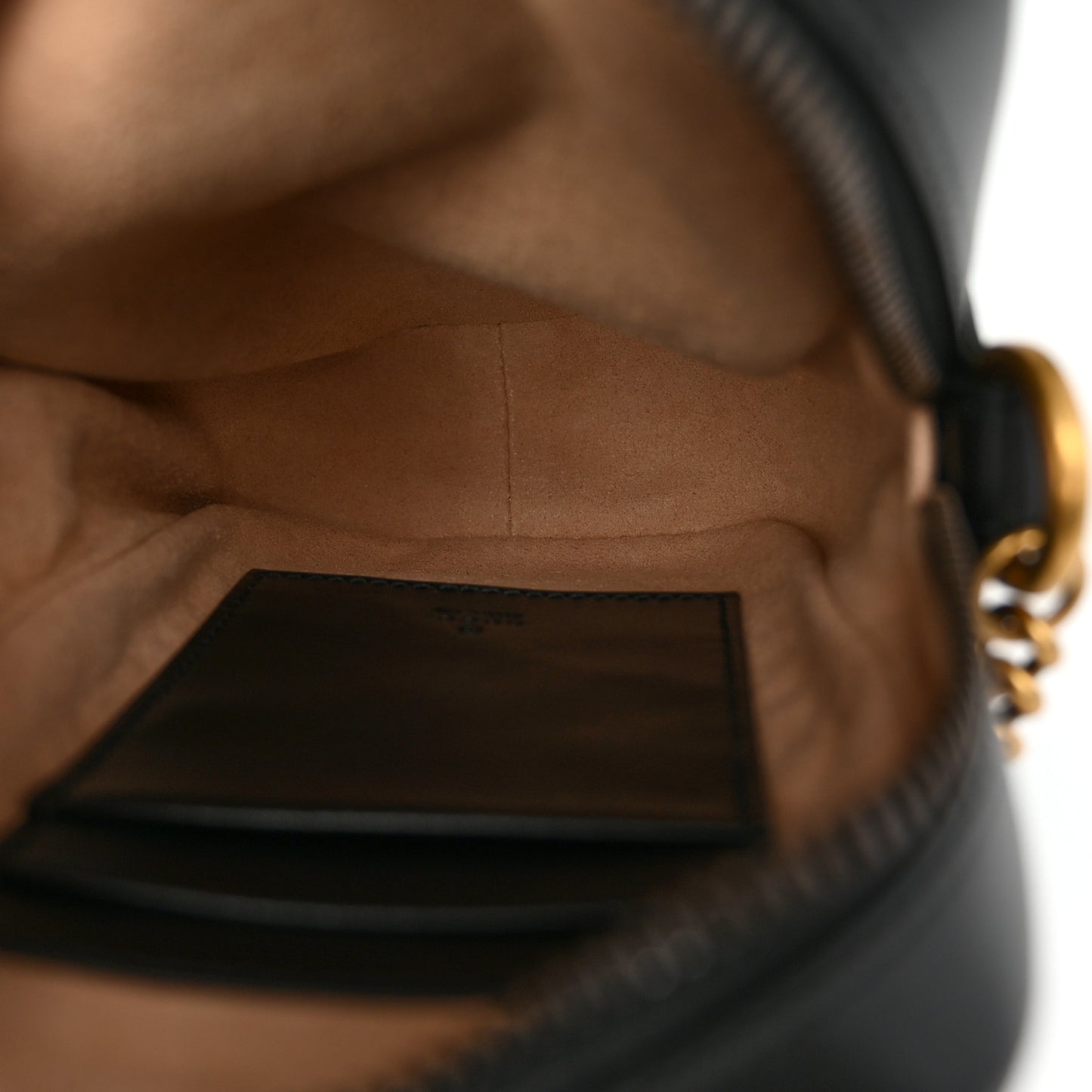 Calfskin Matelasse Mini GG Marmont Crossbody Bag Black