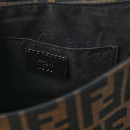 Fendi Zucca Vitello Artic Small Messenger Bag Tobacco Castagna 8 of 10