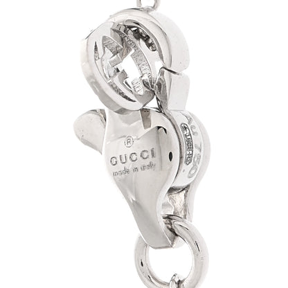 Gucci 18K White Gold Diamond Interlocking G Choker Necklace 4 of 4
