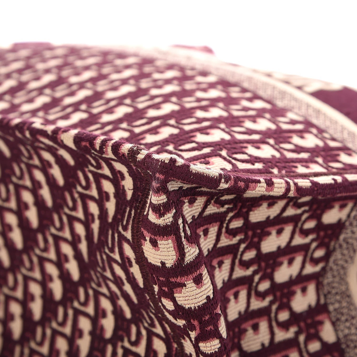 Christian Dior Oblique Large Book Tote Burgundy Multicolor 11 of 12