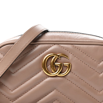 Gucci Calfskin Matelasse Mini GG Marmont Chain Shoulder Bag Porcelain Rose 10 of 11