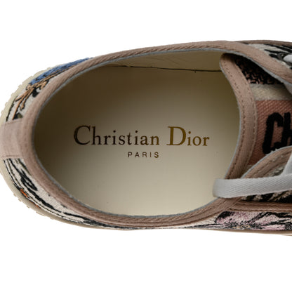 Christian Dior Canvas Rosa Mutabilis Embroidered Womens Walk'N'Dior Low Top Sneakers 36.5 Multicolor 6 of 9