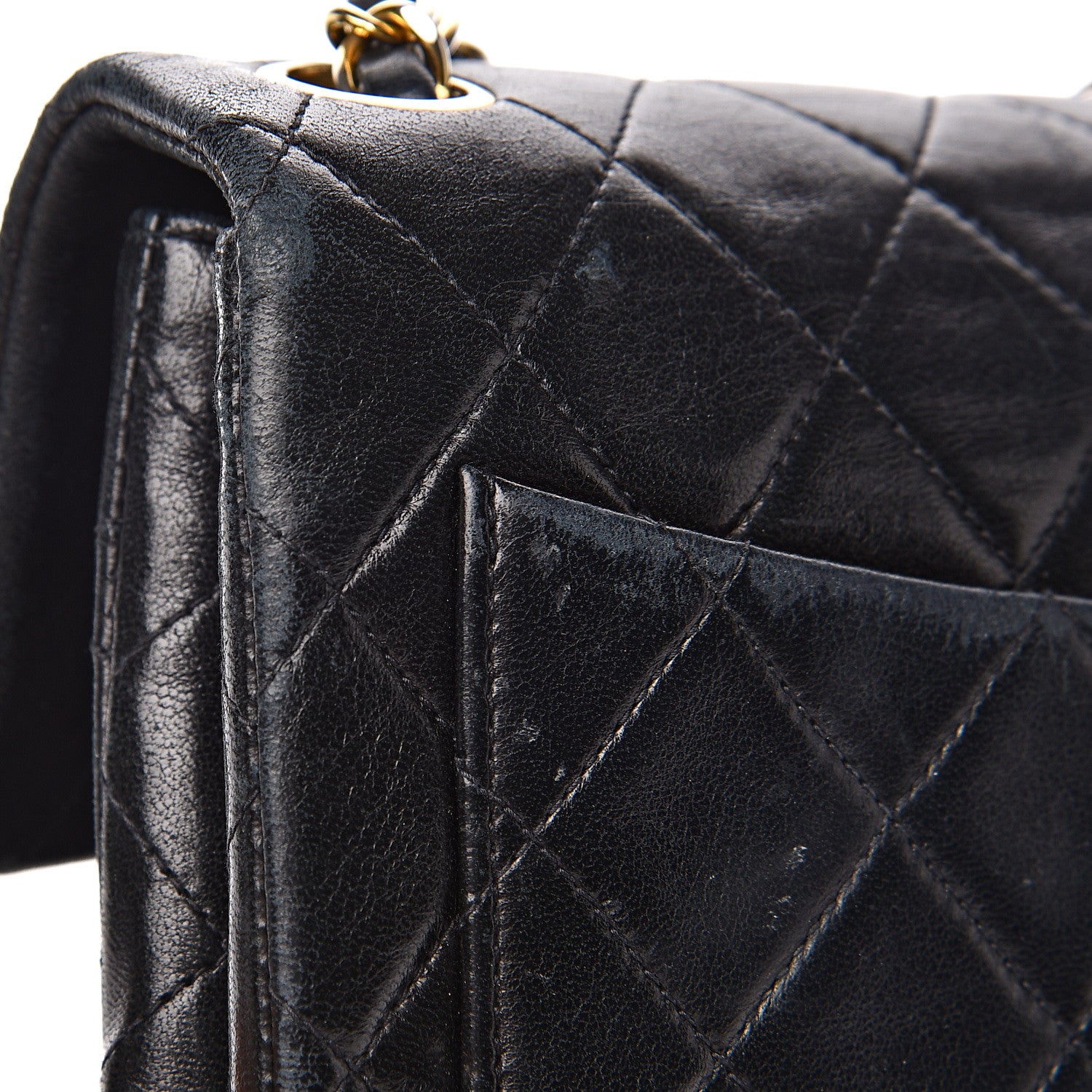 Chanel Lambskin Quilted Mini Square Flap Black 15 of 17