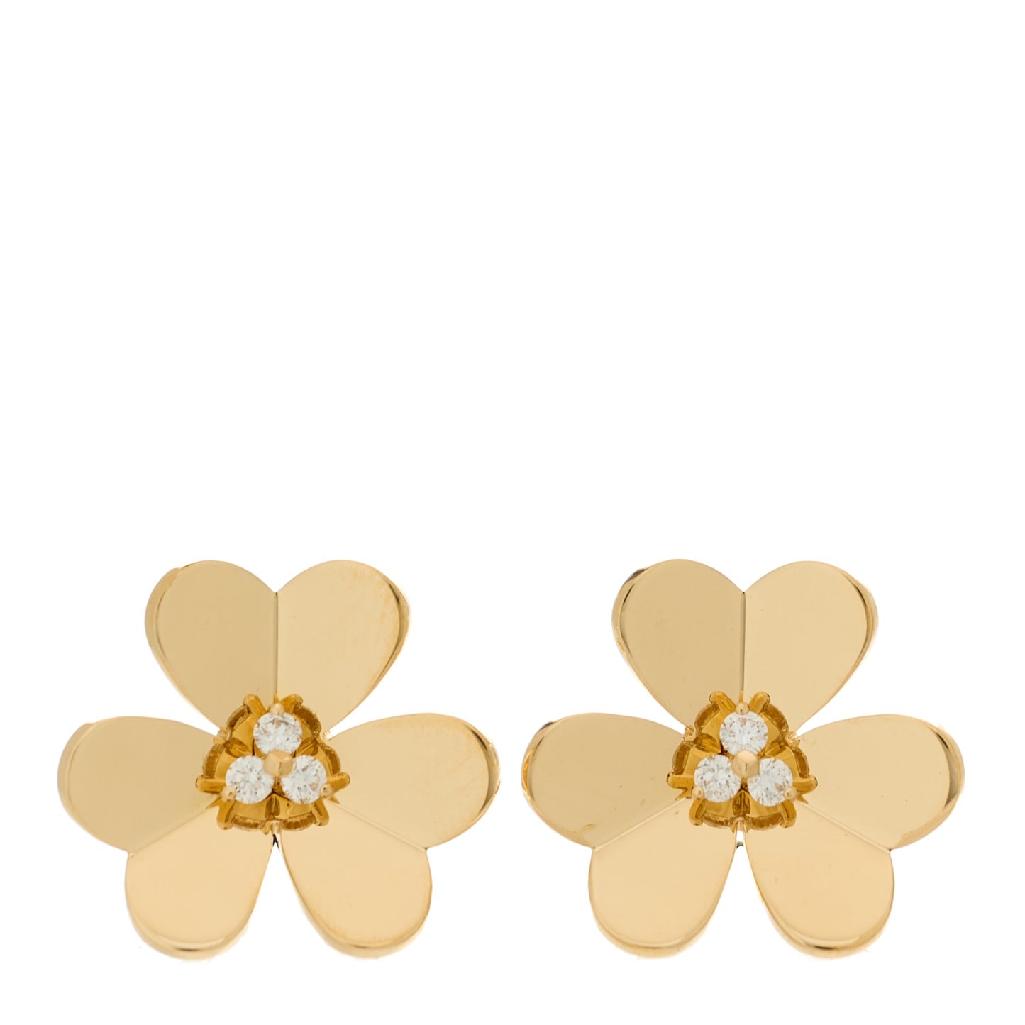 18K Yellow Gold Diamond Large Frivole Earrings