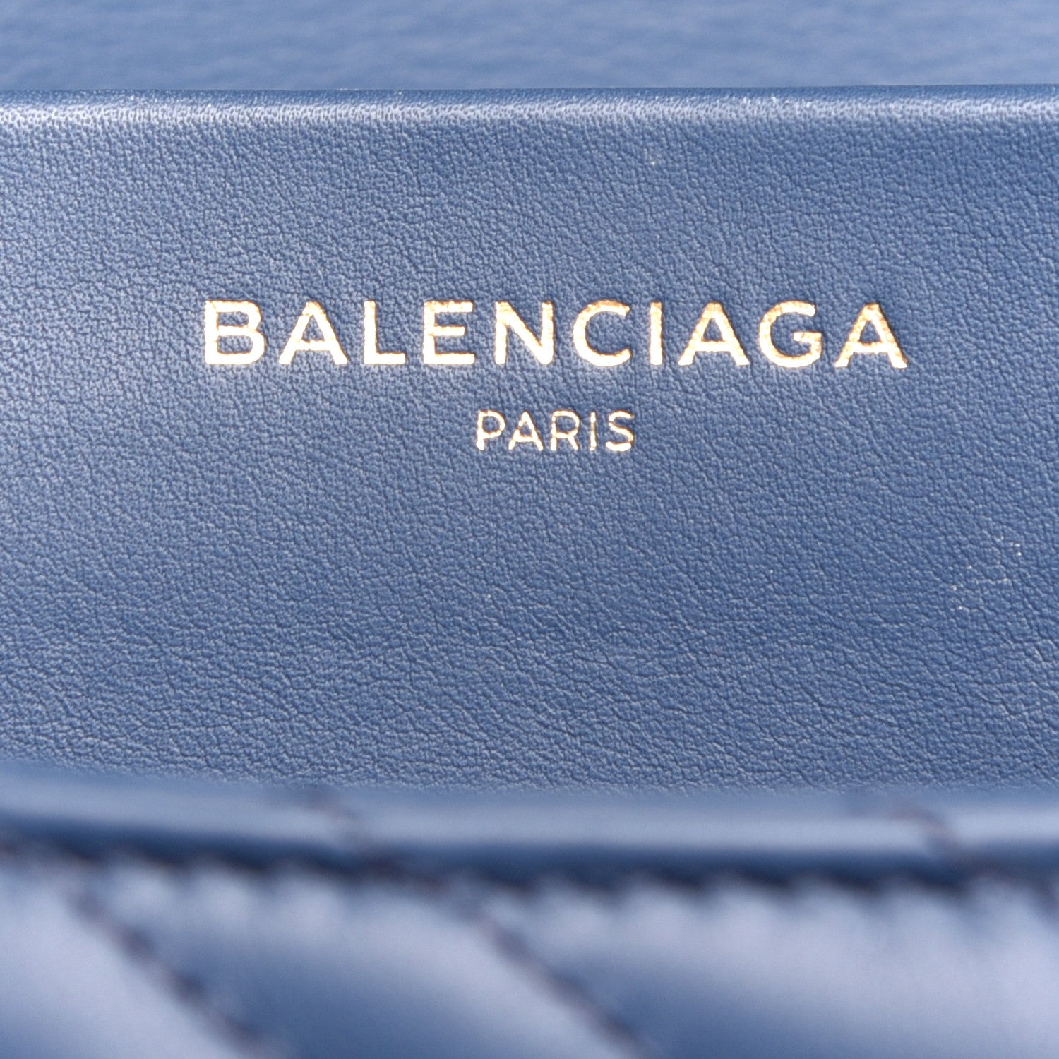 Balenciaga Calfskin Logo Matelasse Large BB Flap Chain Shoulder Bag Bleu Tanzanite 6 of 9