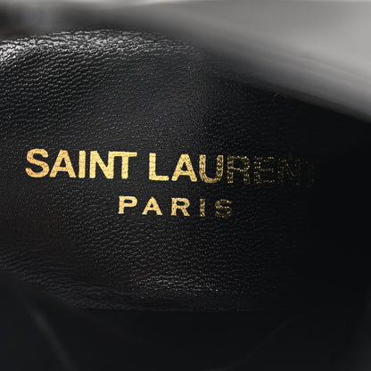 Saint Laurent Patent Loulou Ankle Zip Boot 37.5 Black 8 of 10