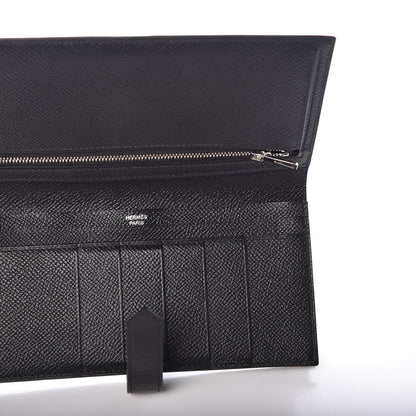 Hermes Epsom Bearn Gusset Wallet Black 5 of 8