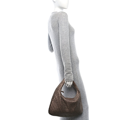 Bottega Veneta Metallic Nappa Intrecciato Medium Veneta Hobo Copper 2 of 11