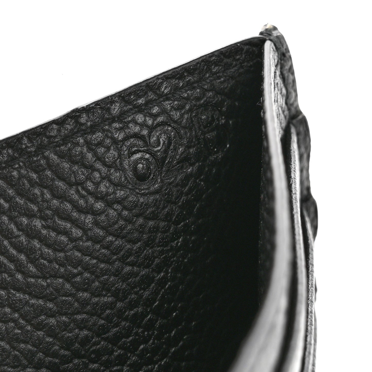 Vitello Micro Grain Bi-Fold Tab Wallet Black Mercurio