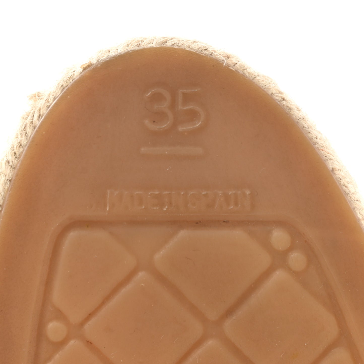 Lambskin CC Espadrilles 35 Beige Black