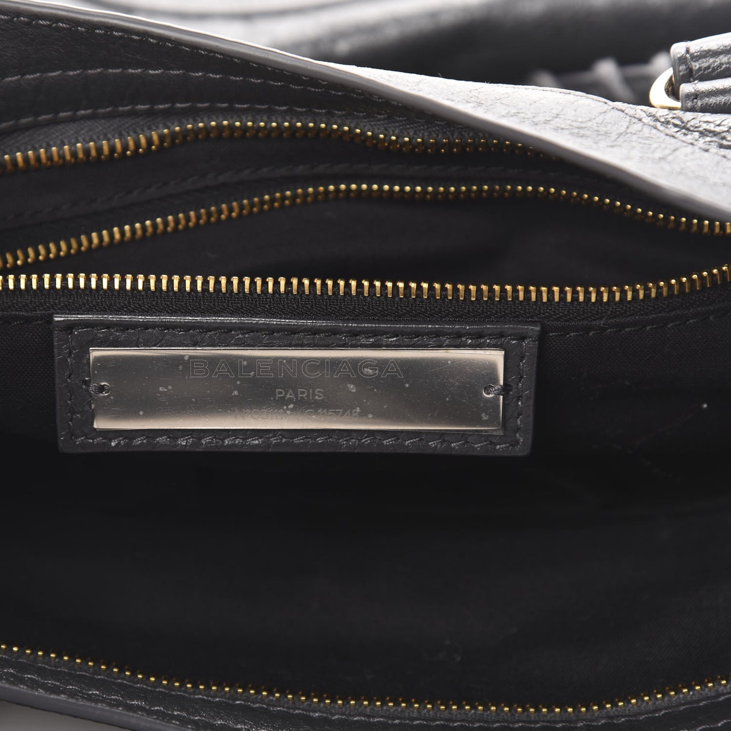 Agneau Classic Gold Hardware City Gris Fossile Anthracite