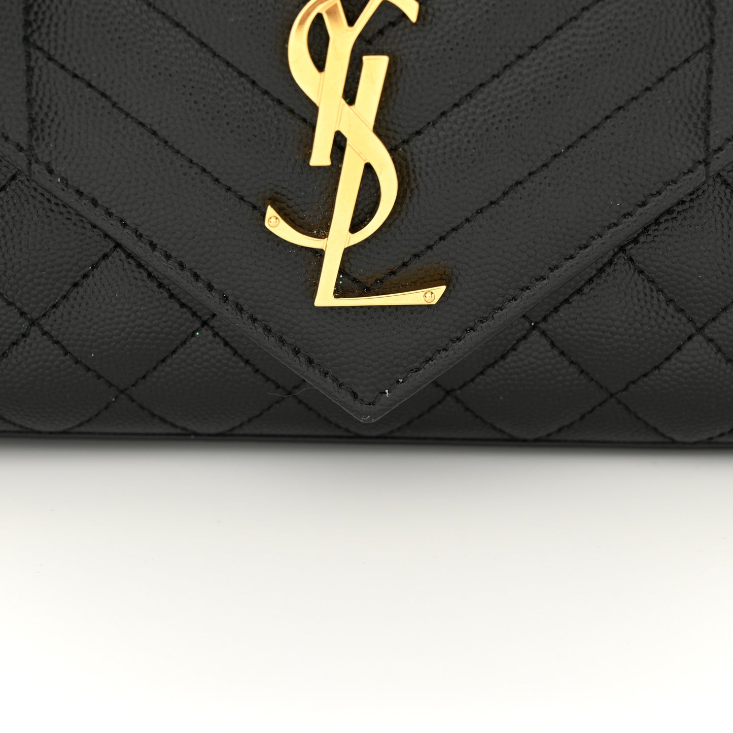 Grain De Poudre Textured Mixed Matelasse Triquilt Small Monogram Satchel Black