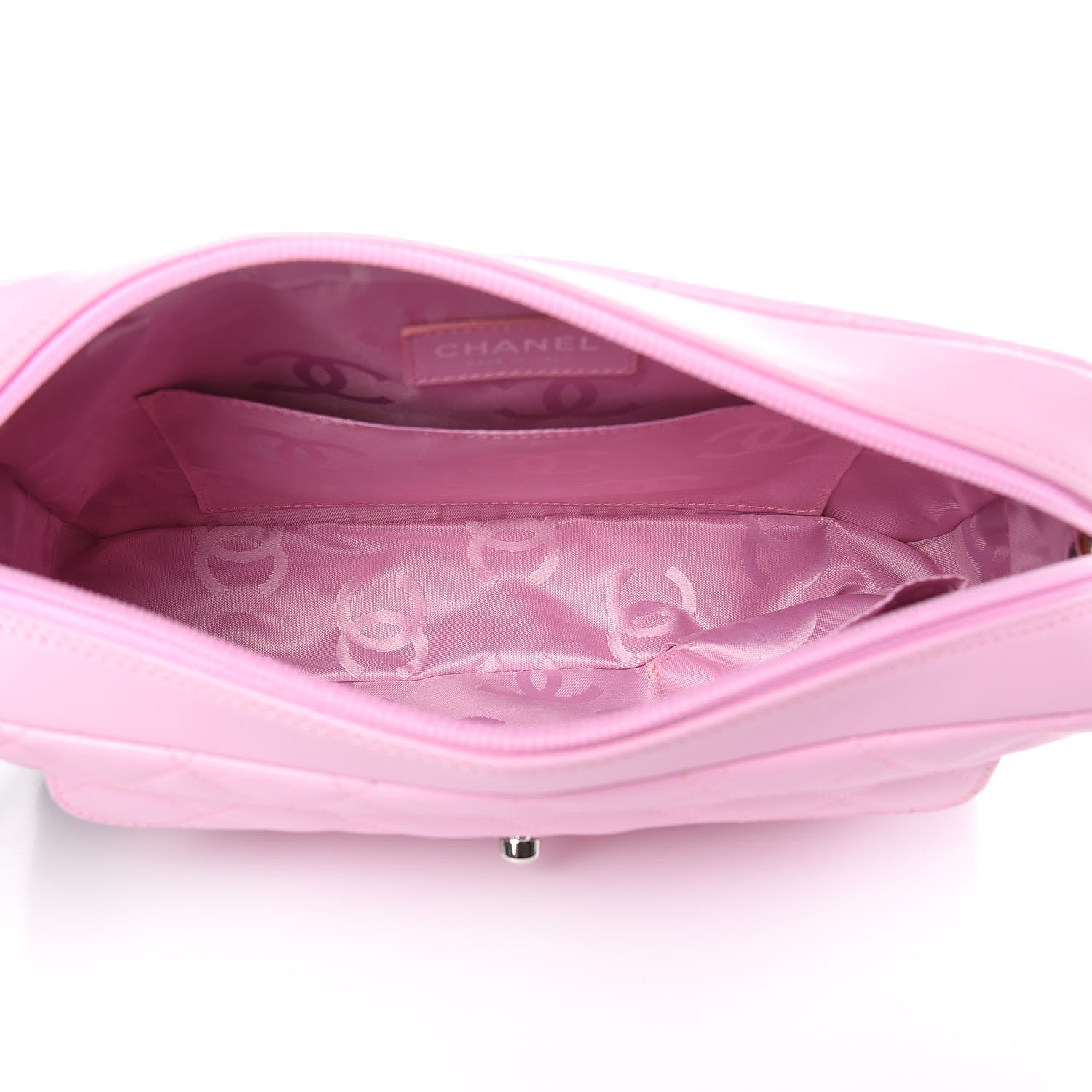 Chanel Calfskin Quilted Cambon Camera Bag Pink Black 5 of 11