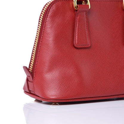 Prada Saffiano Lux Mini Promenade Tote Fuoco 9 of 10