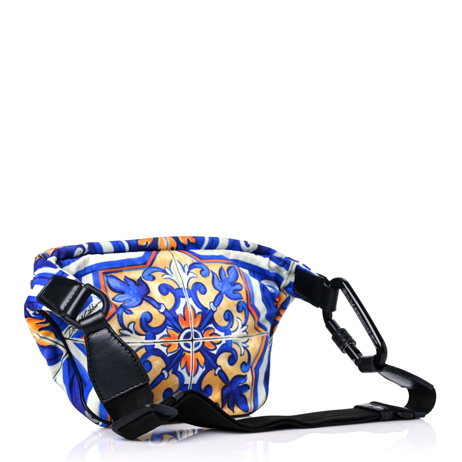 Dolce & Gabbana Nylon Tile Print Belt Bag Blue Multicolor 3 of 9