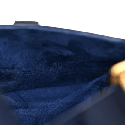 Christian Dior Grained Calfskin Saddle Bag Navy 11 of 13