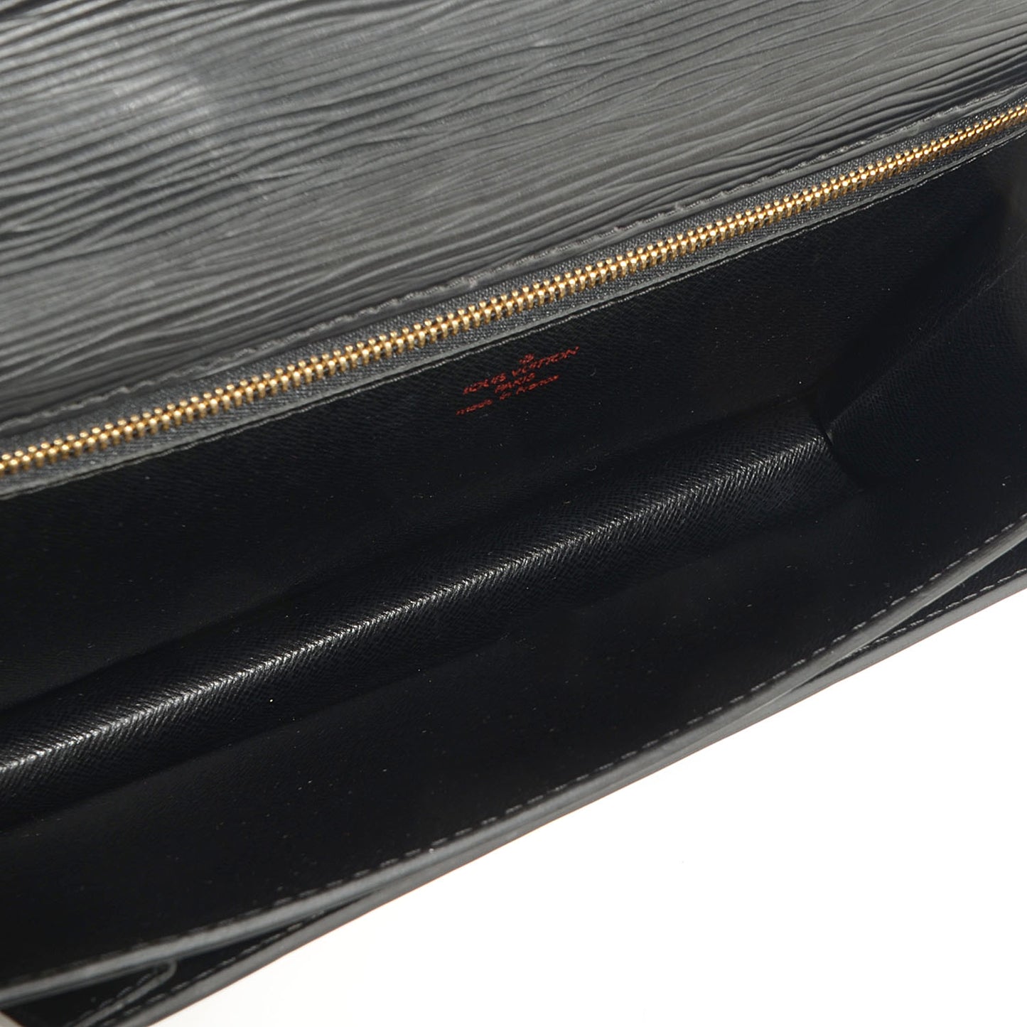 Epi Pochette Sellier Dragonne Clutch Black