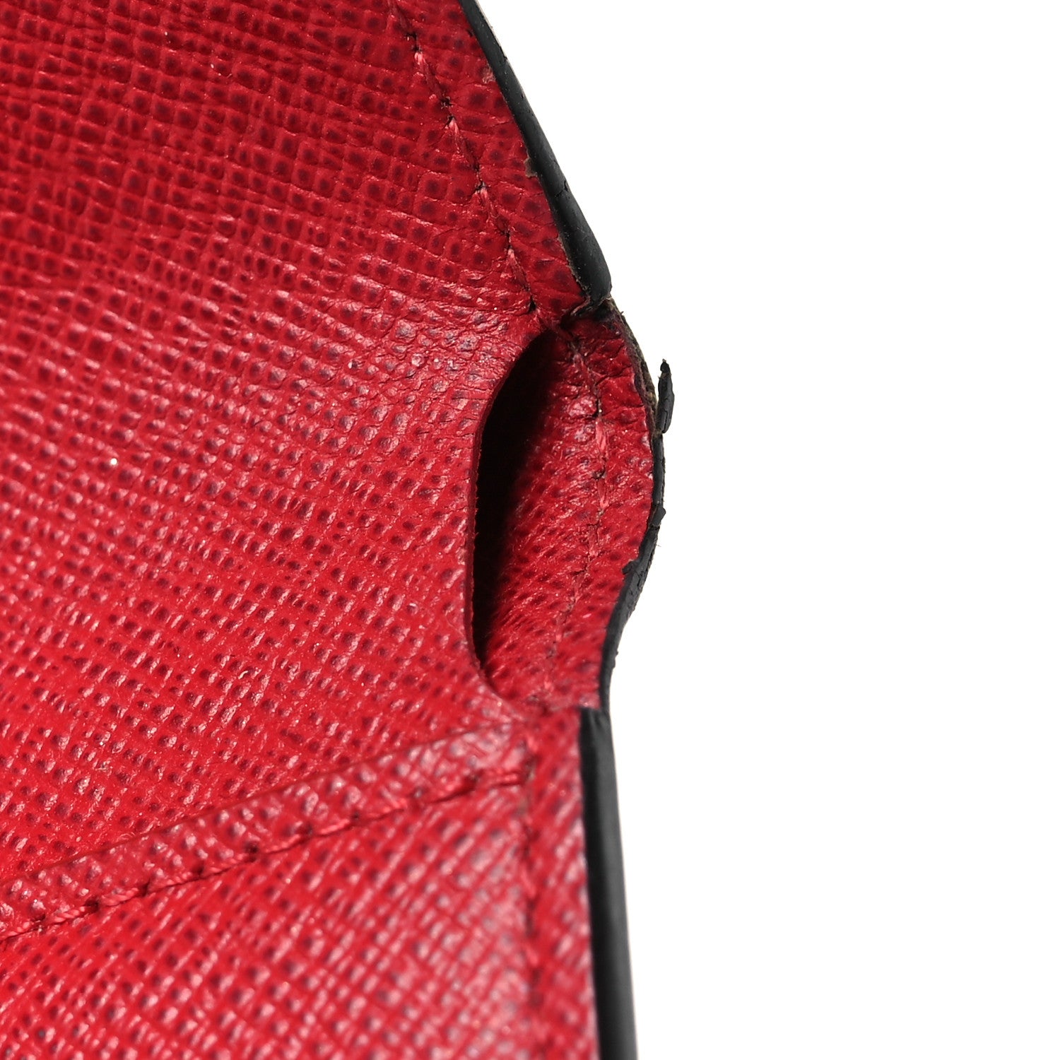 Louis Vuitton Damier Ebene Victorine Wallet Red 9 of 14
