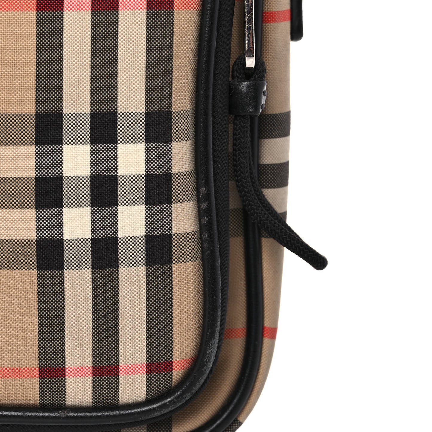 Canvas Calfskin Vintage Check Freddie Crossbody Bag Archive Beige