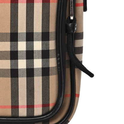 Burberry Canvas Calfskin Vintage Check Freddie Crossbody Bag Archive Beige 12 of 19