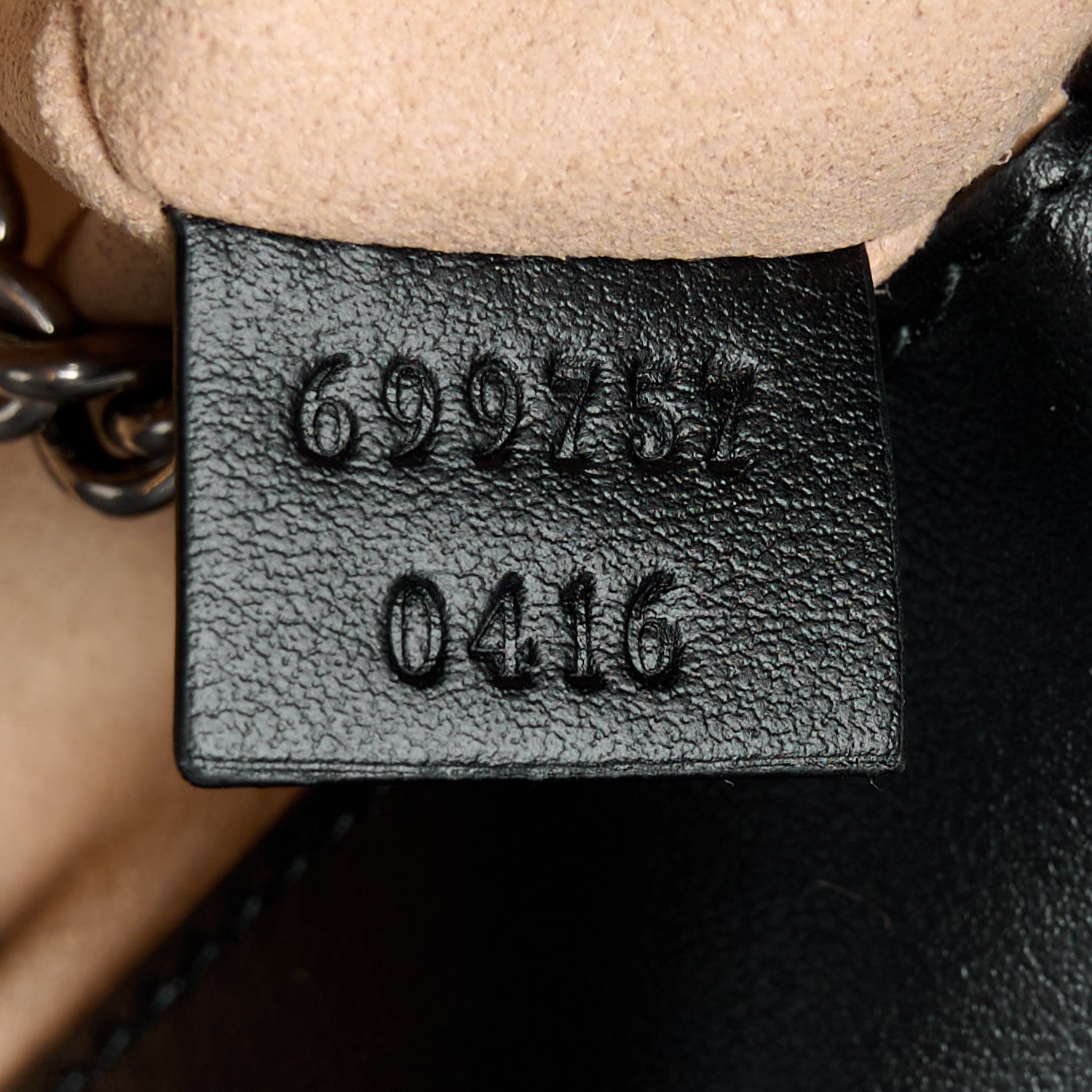 Gucci Calfskin Matelasse Monochrome GG Marmont Chain Belt Bag Black 7 of 11