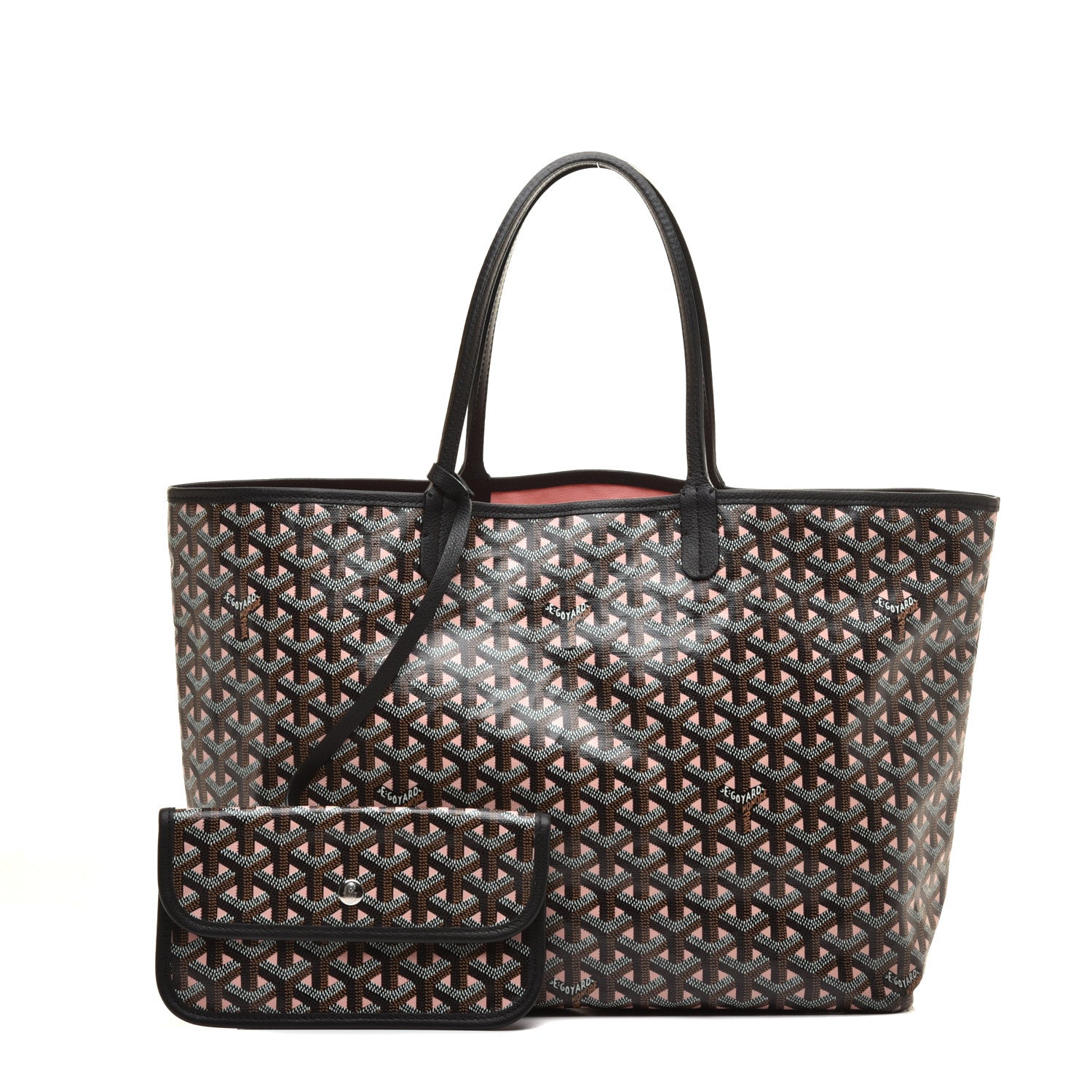 Goyard Goyardine Saint Louis Claire Voie PM Black Pink 1 of 8