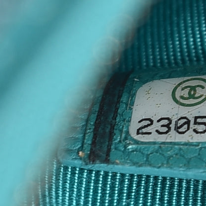 Chanel Caviar Quilted Small Cosmetic Case Turquoise 7 of 7