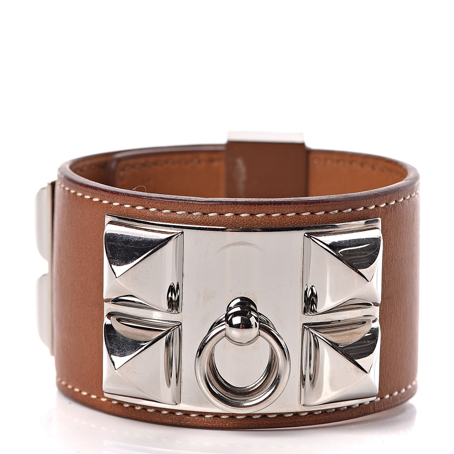 Hermes Barenia Collier de Chien CDC Bracelet S Fauve 3 of 6