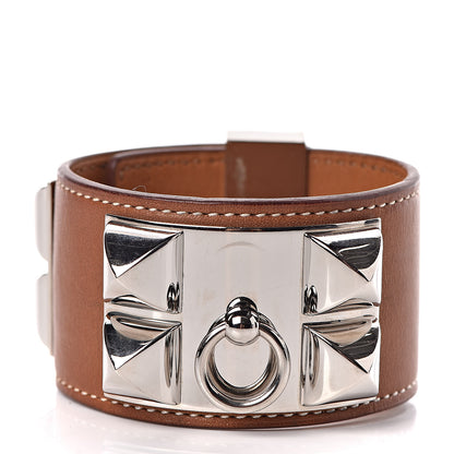 Hermes Barenia Collier de Chien CDC Bracelet S Fauve 3 of 6