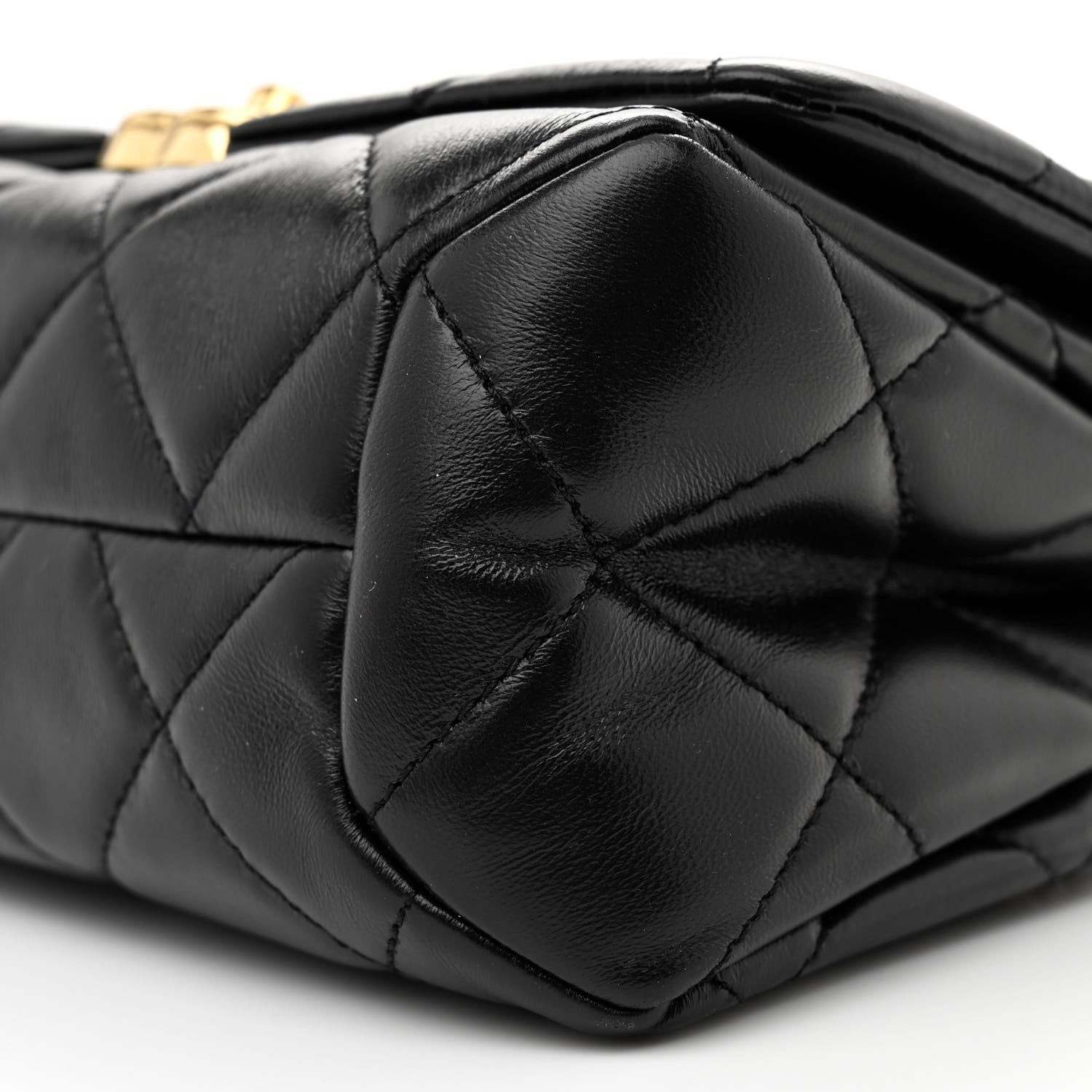 Chanel Lambskin Quilted Small Color Match Flap Black 10 of 11