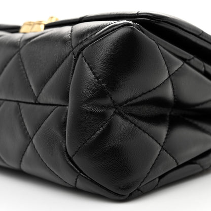 Chanel Lambskin Quilted Small Color Match Flap Black 10 of 11