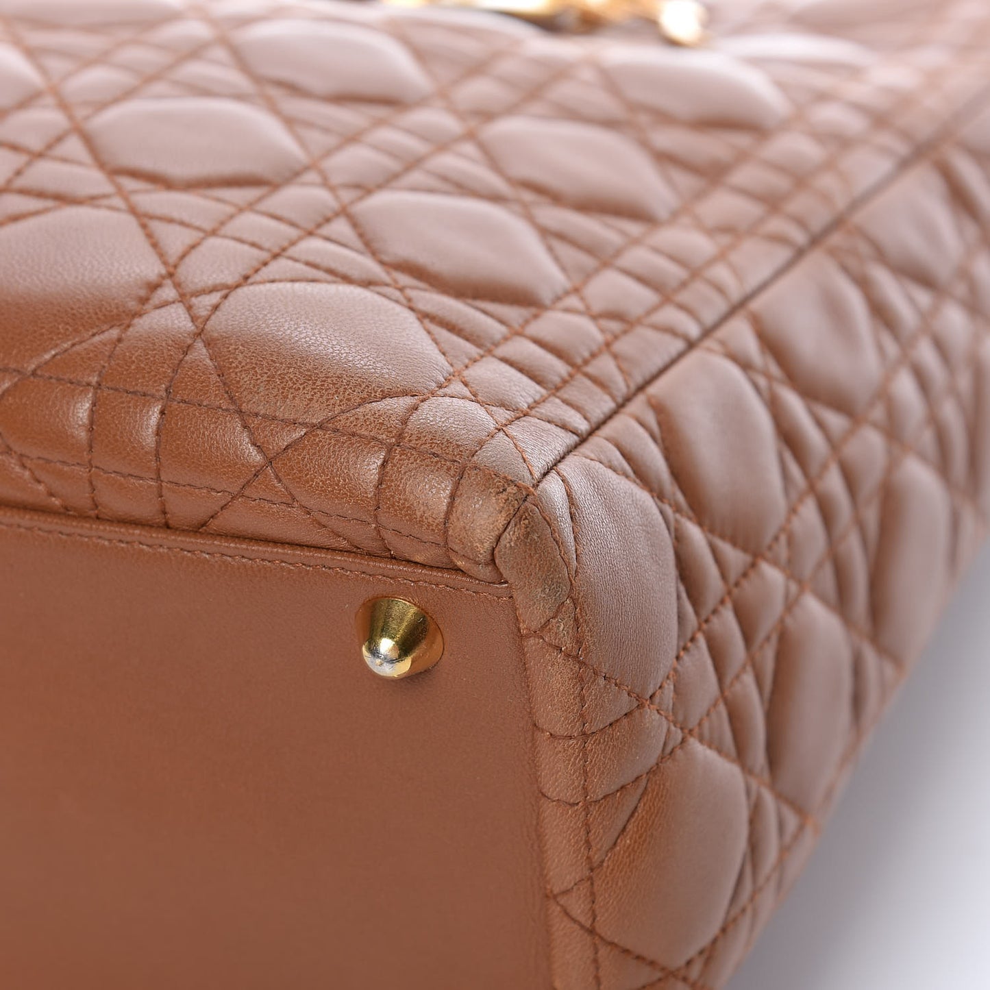 Lambskin Cannage Large Lady Dior Tan