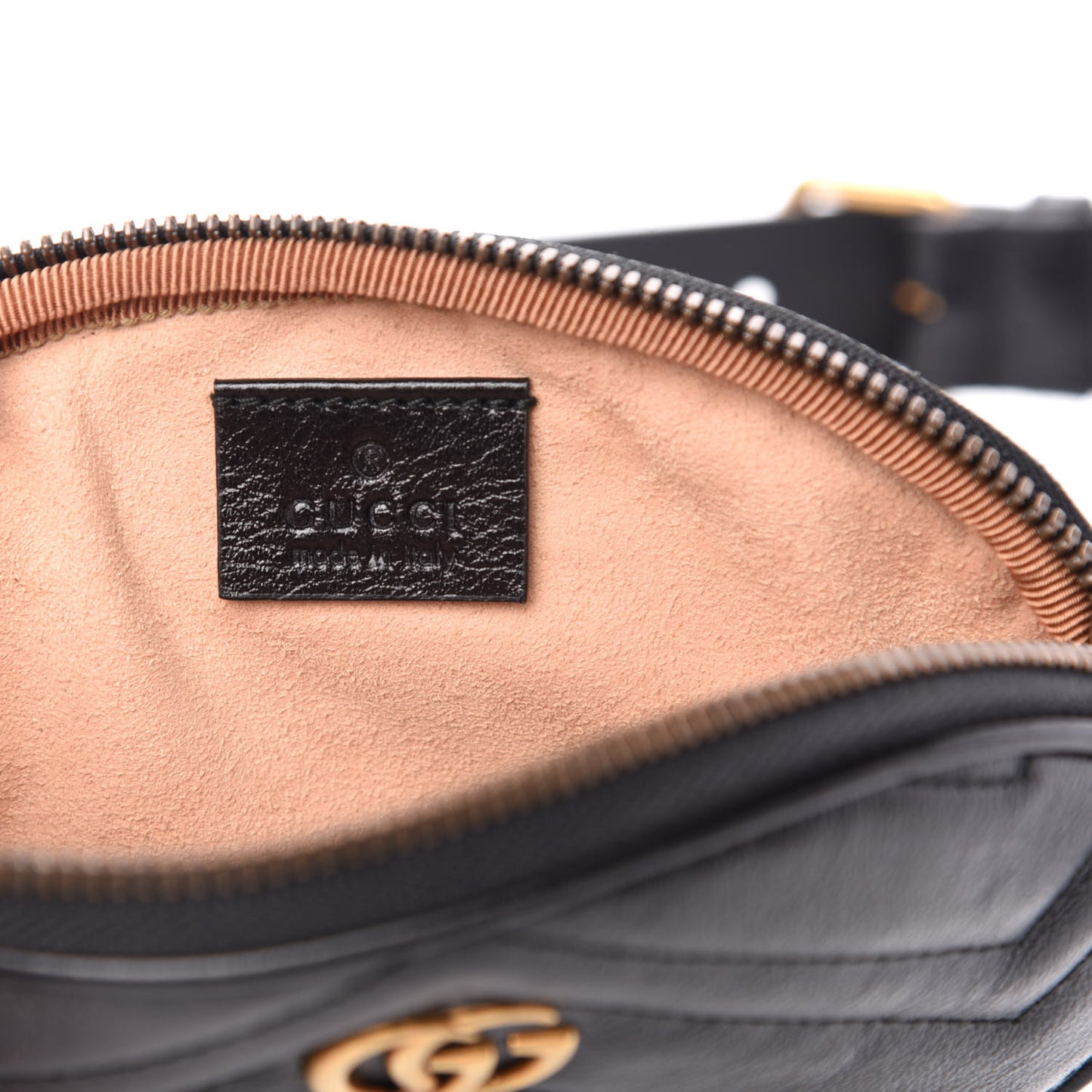 Calfskin Matelasse GG Marmont 2.0 Multi Belt Bag 95 38 Black