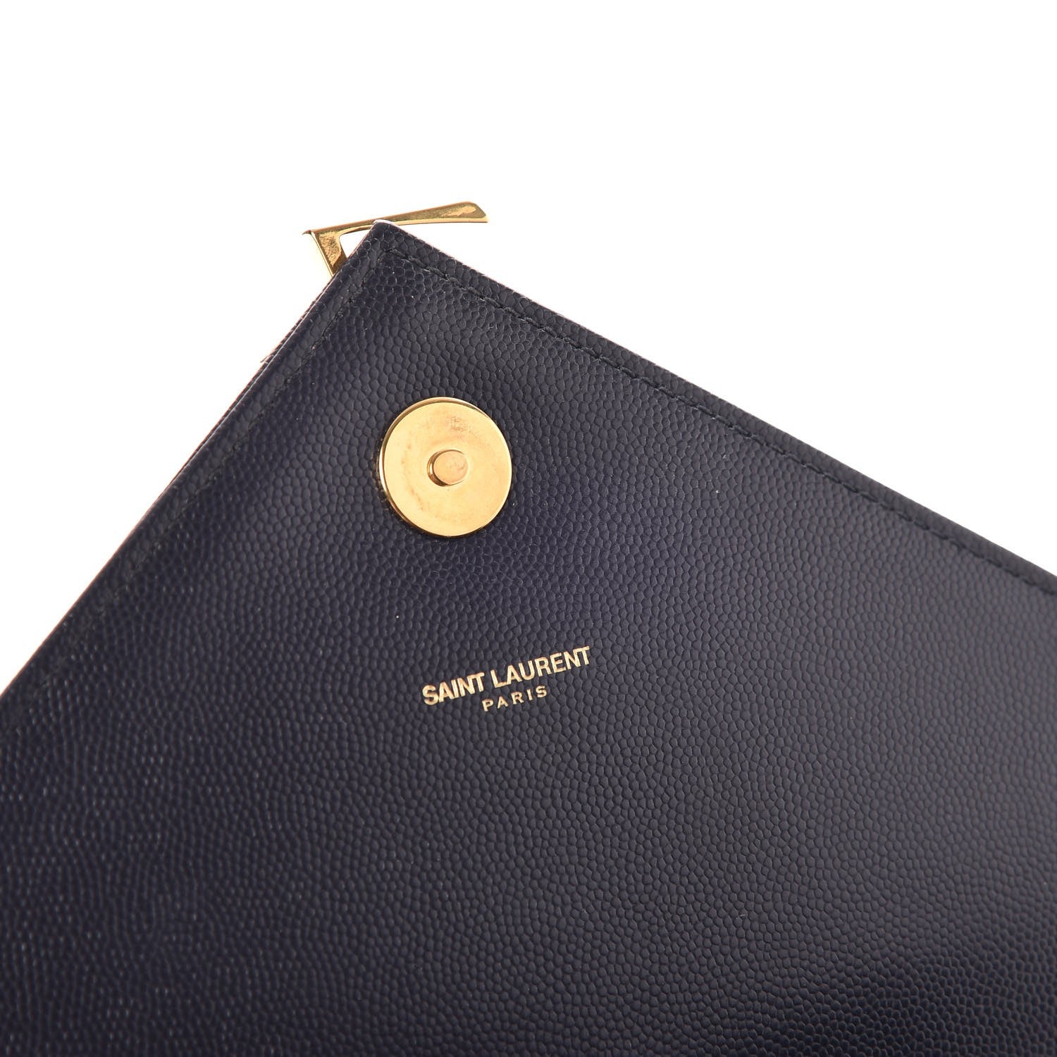 Saint Laurent Grain De Poudre Matelasse Chevron Large Monogram Satchel Midnight Blue 8 of 10