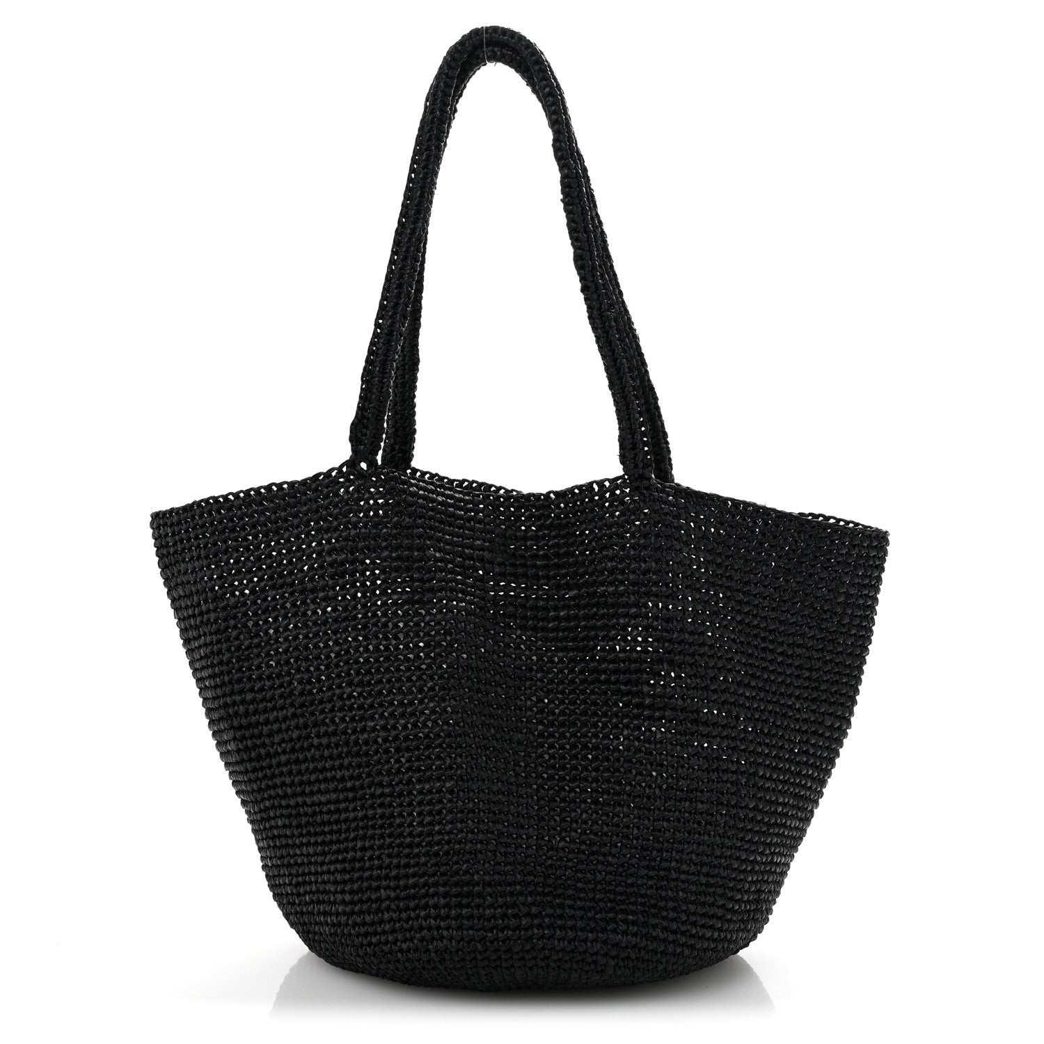 The Row Raffia Genevieve Tote Bag Black 1 of 11