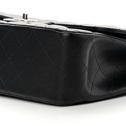 Chanel Caviar Quilted Jumbo Double Flap Black 10 of 13