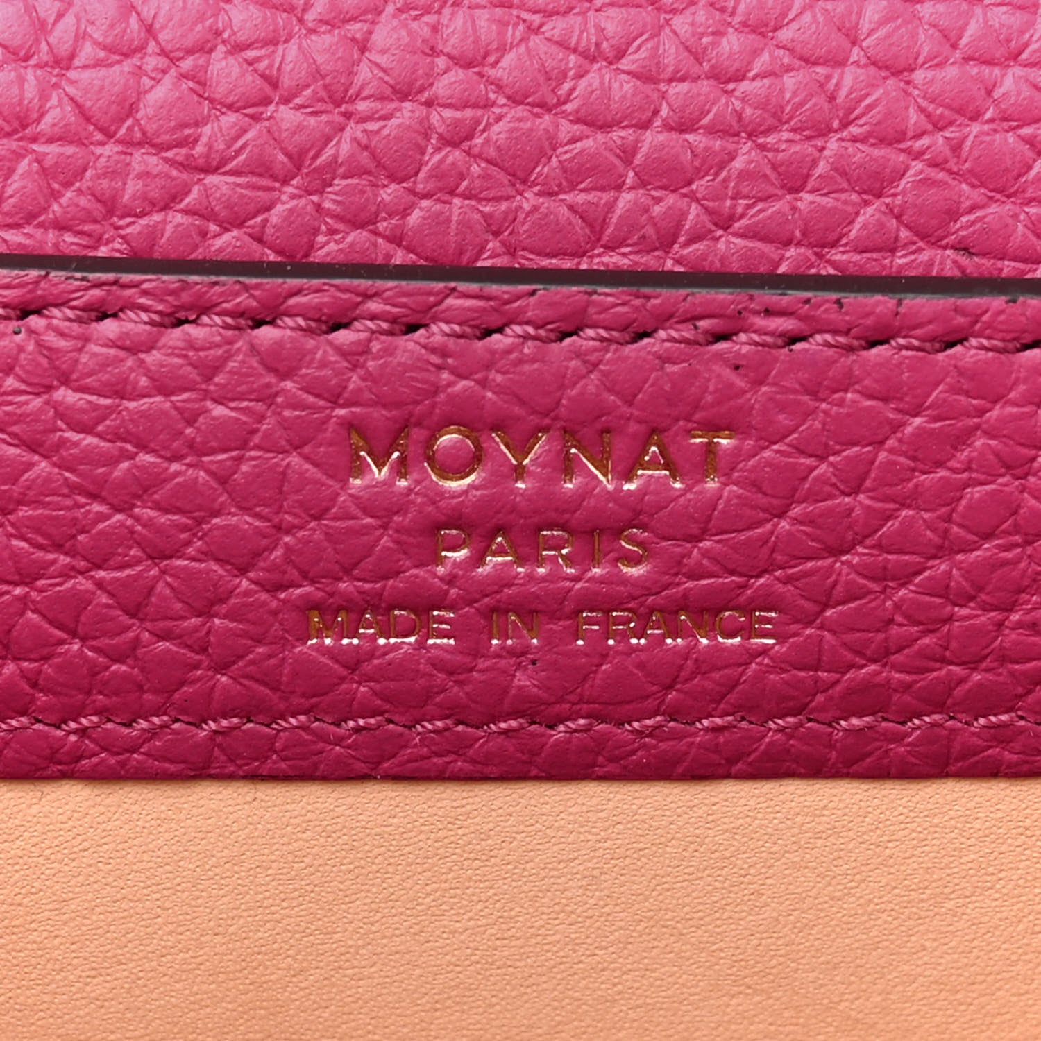 Moynat Taurillon Blush Rejane BB Fuchsia 6 of 9