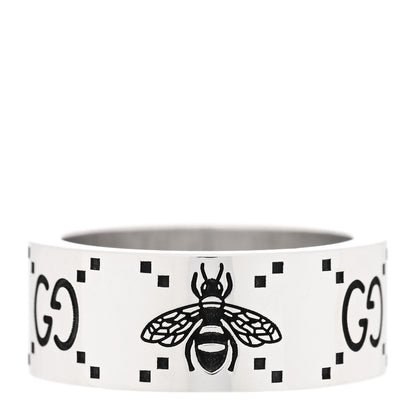 Gucci Sterling Silver GG Bee Band Ring 60 9 1 of 4
